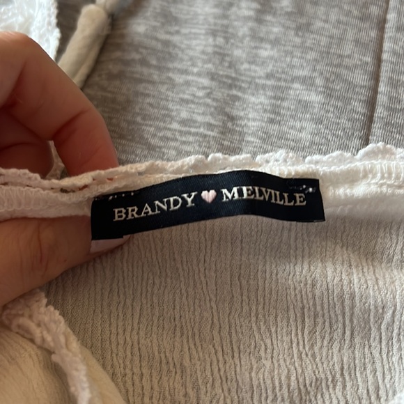 Brandy Melville white flowy top - Picture 2 of 2